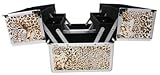Beautify- Malette cosmétique professionnelle en Aluminium en motif leopard