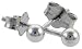 Jewelry : Sterling Silver Small 1/8' (3.0 mm) Ball Stud Earrings.