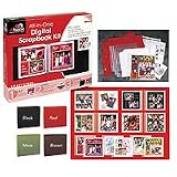 d:book All-In-One 8 x 8 Digital Scrapbook Album Kit with Software CD with over 100 Templates Included, Brown.