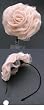 Pink Chiffon Rose Gothic Couture Renaissance - Large Baby Pink Flower Headband