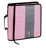 Case-it Black and Pink Zipper Binder (D-250)