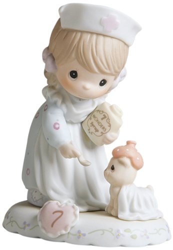 Precious Moments Brunette Girl Nurse Age 7 Figurine Precious Moments Brunette Girl Nurse Age 7 Figurine