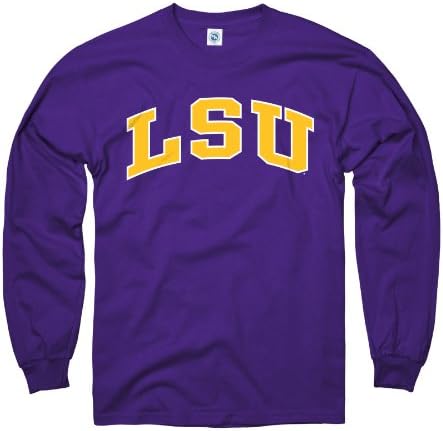 LSU Tigers Adult Long Sleeve Classic Arch T-Shirt (Purple, Large)
