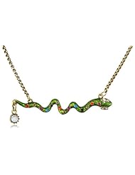 Betsey Johnson "St. Barts" Snake and Crystal Necklace, 19"