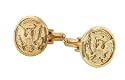 Yellow gold plated presidential seal cufflinks with presentation box. Made in the U.S.A