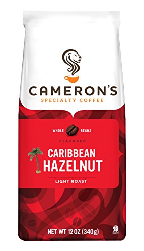Cameron's Whole Bean Coffee, Caribbean Hazelnut, 12 Ounce (packaging may vary)