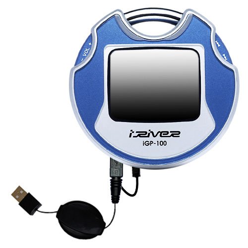 Electronics: Retractable USB Cable for the iRiver iGP 100 with Power Hot Sync and Charge capabilities Gomadic Brand w/ TipExchange Technology
