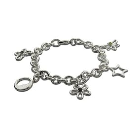 Eve's Addiction Sterling Silver Charm Bracelet with Amethyst and Peridot CZ by Eve's Addiction