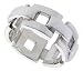 Gent's 3/8 (10 mm) Sterling Silver Chain Link cut-out Band