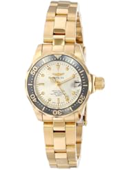 Invicta Womens INVICTA-14987 Pro Diver Analog Display Japanese Quartz Gold Watch