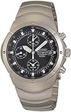 Seiko Mens Titanium Alarm Chronograph SNA025