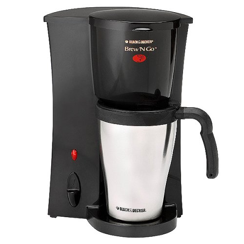 Black & Decker DCM18S Brew 'n Go Personal Coffeemaker with Travel Mug