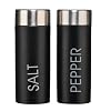 Premier Housewares Salt and Pepper Shakers Set, Black Enamel