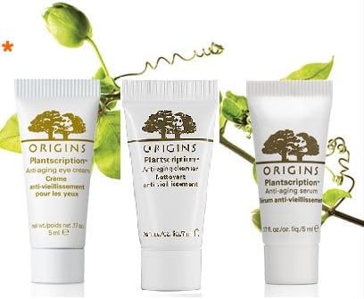 Origins Plantscription Anti- Aging Starter Kit (Cleanser- 0.24 Fl. Oz.; Serum- 0.17 Fl. Oz. and Eye Cream- 0.17 Fl. Oz.); Travel Size