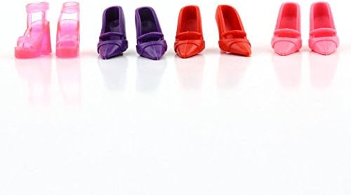 12 Pairs Fashion Different Styles High Heel Sandals Shoes Boots Accessories For Barbie Dolls #T009 by Wellgoods