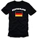  : Coole Fun T-Shirts DEUTSCHLAND T-SHIRT, SCHWARZ