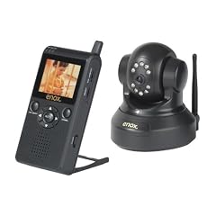 Enox Safety Watch Flex - Kabellose Farbvideobaby-/Sicherheitskamera + Monitorsystem mit Schwenk- und Neigungsnachtsicht; Kamera von Monitor aus kontrolliert