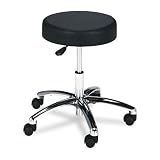 Safco® - Pneumatic Lift Height-Adjustable Lab Stools, 17-22, Black - Sold As 1 Each - Pneumatic lift adjusts to accommodate different workstation heights.
