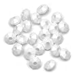 Faceted Rondelle Bead, 1000pc Pkg, White Op