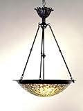 IMAGE OF Dale Tiffany TH100605 Cassidy 3 Light Ceiling Pendant in Antique Bronze with Mosaic glass
