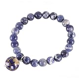 FOJO's Sodalite Gemstone Globe Stretch Bracelet