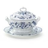 JAPAN BLUE DANUBE OVAL SOUP TUREEN WITH TRAY #14