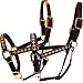Sporting Goods : Metallic Diamond Pattern Nose Band Leather Crown Halter