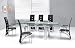 Kitchen & Housewares : Modern Gorgeous Design "Rain Illusion" Tempered Glass Extendable Dining Table with 6 Dining Chairs Set