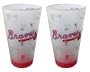 Atlanta Braves Frosted Pint Glass (16-Ounce, Set of 2)
