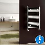 ELECTRIC CHROME TOWEL RAIL RADIATOR WARMER 700x450