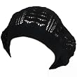 New Light Crochet knit Vented Beret tam slouch beanie hat cap, Black