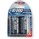 Ansmann D Rechargeable Batteries 10000mah Nimh 1.2v 2pk