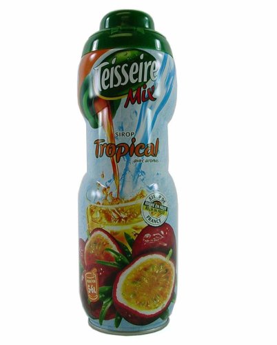 Tesseire All Natural Tropical Fruit Syrup 600 Ml 20.3 Fl Oz Bottle by Teisseire