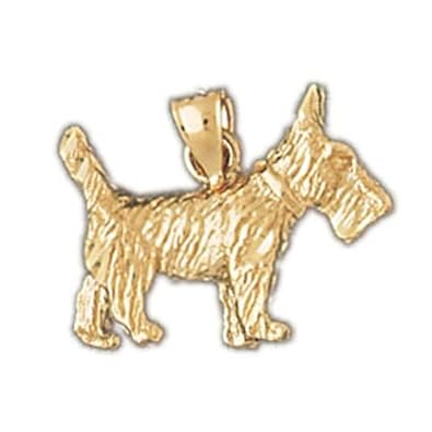 Cheap Girls Jewelry Dazzlers Solid 14k Gold 3D Schnauzer Dog Charm Pendant Available in three colors from jewelsberry (weights: 3.9 grams only) For Sale