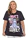 Disney Plus Size T-shirt Eeyore What's Not to Love Glitter Print Navy Blue