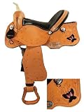 Saddle King USA Made Scalloped Competetor Barrel Racing Saddle Faux Ostrich