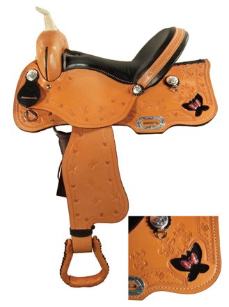 Saddle King USA Made Scalloped Competetor Barrel Racing Saddle Faux Ostrich
