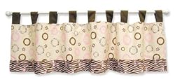 SWEET SAFARI PINK-WINDOW VALANCE