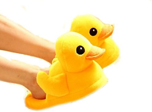 Audlt Rubber Duck Winter Warm Slippers Plush Slippers (man (6-11))
