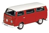 Dickie-Schuco 452586900 - Schuco - VW T2a Bus, rot-wei&szlig; 1:87 Vitrine mit TB, Kennzeichen: F&Uuml; - SC 177