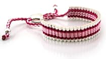 Links Of London Style Friendship Bracelet - Pink And Hot Pink