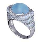 18K White Gold Blue Topaz and Diamond Ring (10.09ctw, G-H, VS)