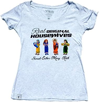 1body 1spirit Women's Original Bible Housewives (XX-Large, Heather Vintage White)
