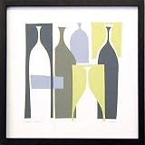 �C���e���A�A�[�g�E�|�X�^�[�t���[���@�f���v���b�N�@Duplock�@Silhouette-Chartreuse (�Z���O���t�Eserigraph) 525x525x30mm