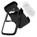 Solid Black Rubberized Snap On Case with Clip For LG Rumor LX260 Cell phone
