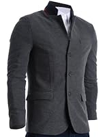 FLATSEVEN Mens Slim Casual Waffle Fabric Blazer Jacket