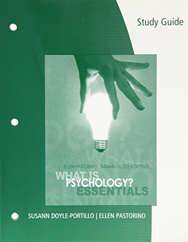 Study Guide for Pastorino/Doyle-Portillo's What is Psychology? Essentials