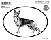 German Shepherd Dog Oval Decal