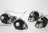 Pittsburgh Steelers NFL Mini Helmet Ornaments 4 Pack