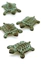 Miniature Tropical Reef Sea Turtle Brass Sealife Decor